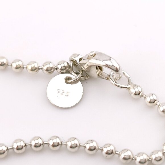 Tiffany & Co. Sterling Silver 2.5mm Ball Bead Beaded Toilet 24' inch Chain Pouch - Picture 8 of 8